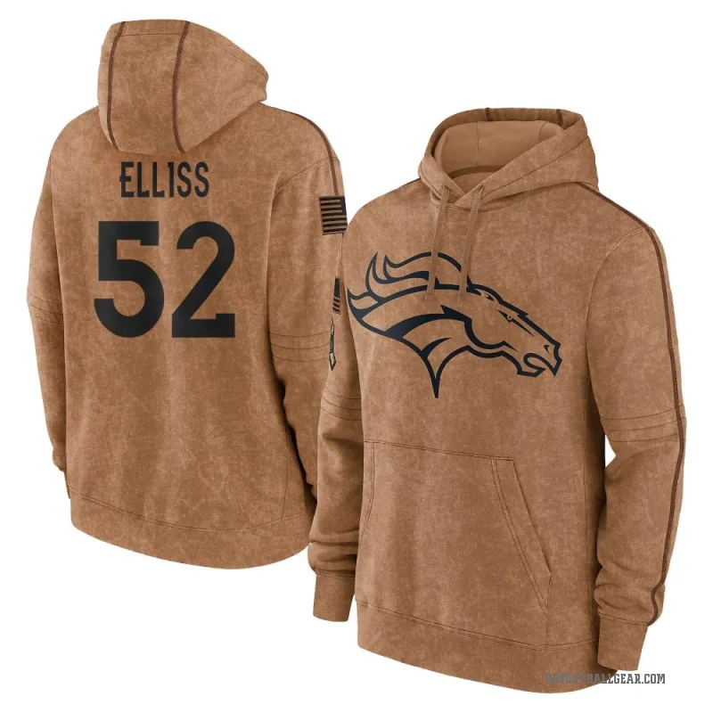 Jonah Elliss Youth Brown Denver Broncos 2023 Salute To Service Club Pullover Hoodie