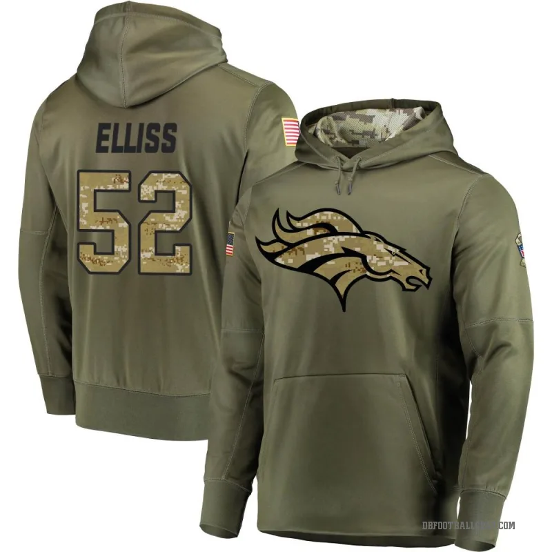 Jonah Elliss Youth Olive Denver Broncos Salute to Service Pullover Hoodie