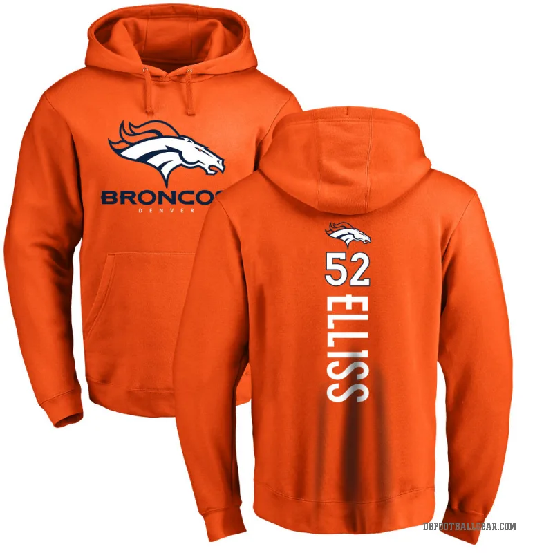 Jonah Elliss Youth Orange Denver Broncos Pro Line Backer Pullover Hoodie