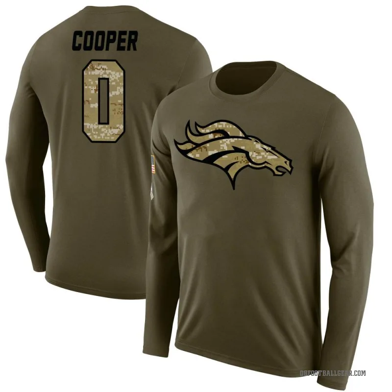Jonathon Cooper Men's Olive Denver Broncos Salute to Service Sideline Long Sleeve T-Shirt