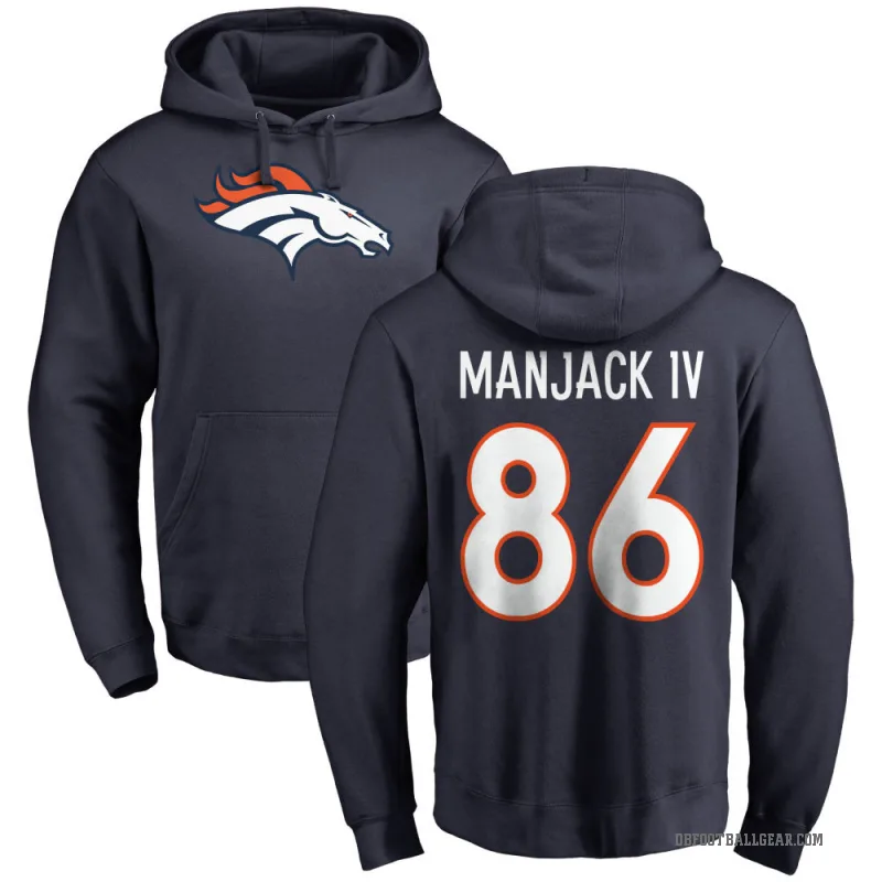 Joseph Manjack IV Men's Navy Denver Broncos Pro Line Logo Pullover Hoodie