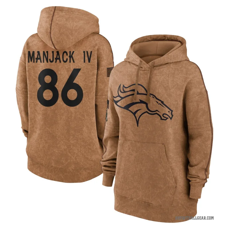 Joseph Manjack IV Women's Brown Denver Broncos 2023 Salute To Service Pullover Hoodie