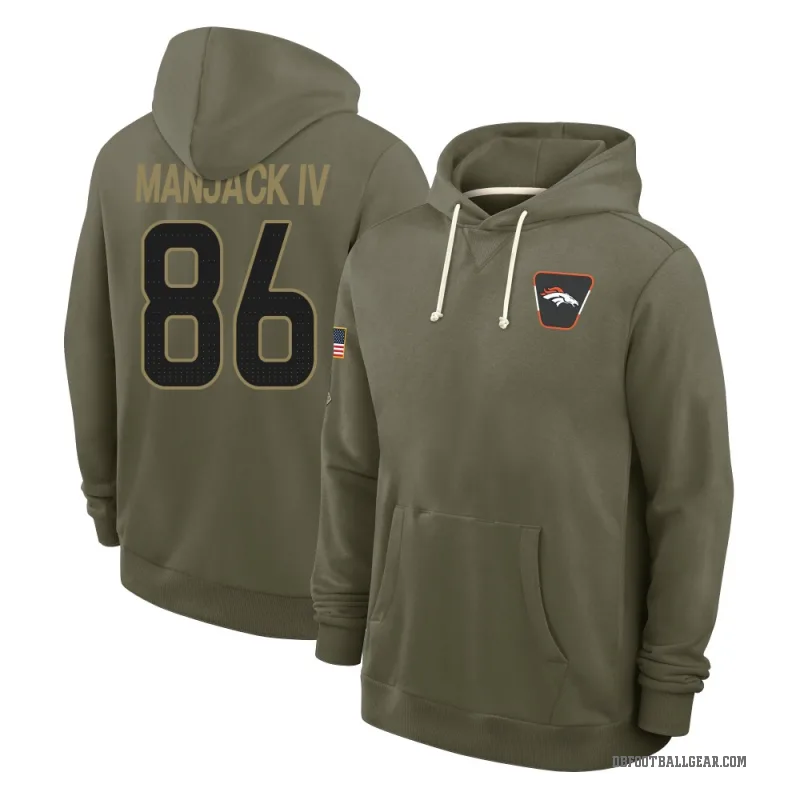 Joseph Manjack IV Youth Olive Denver Broncos 2025 Salute to Service Hoodie