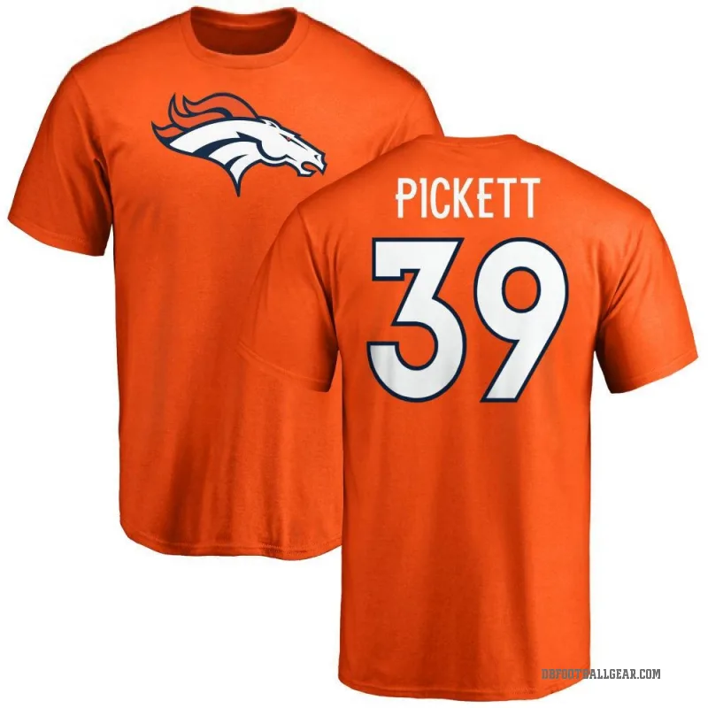 Joshua Pickett Men's Orange Denver Broncos Logo T-Shirt -