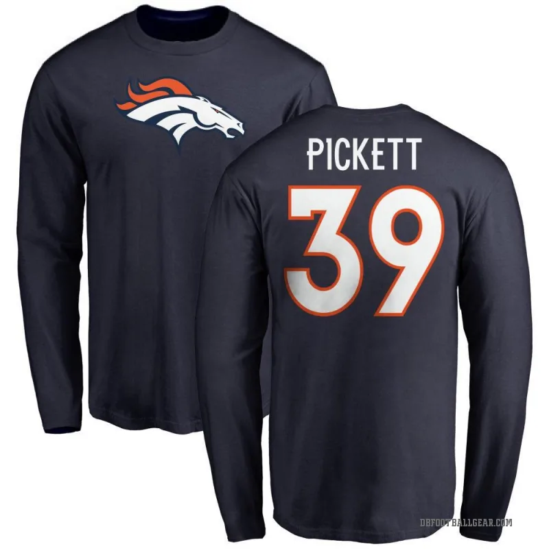 Joshua Pickett Youth Navy Denver Broncos Logo Long Sleeve T-Shirt -
