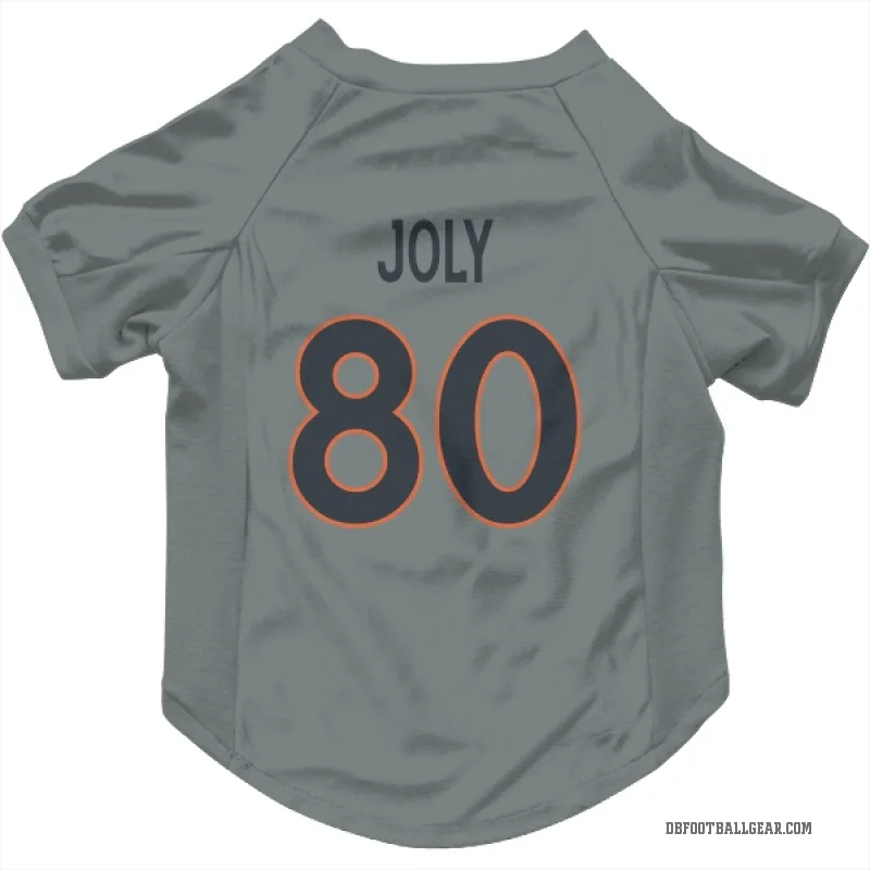 Justin Joly  Gray Denver Broncos  Cat & Dog Pet Jersey