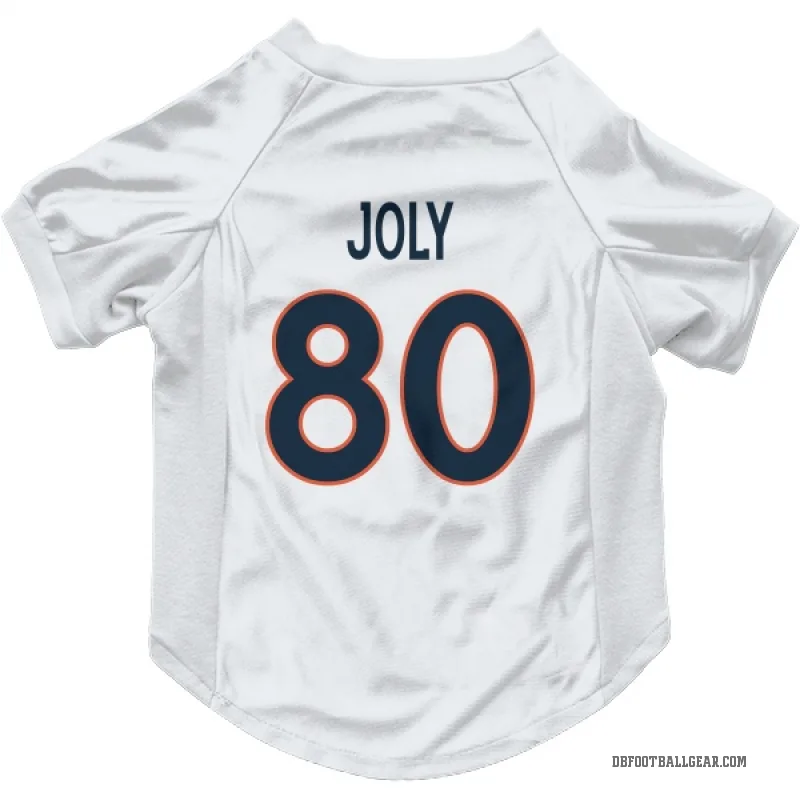 Justin Joly  White Denver Broncos  Cat & Dog Pet Jersey