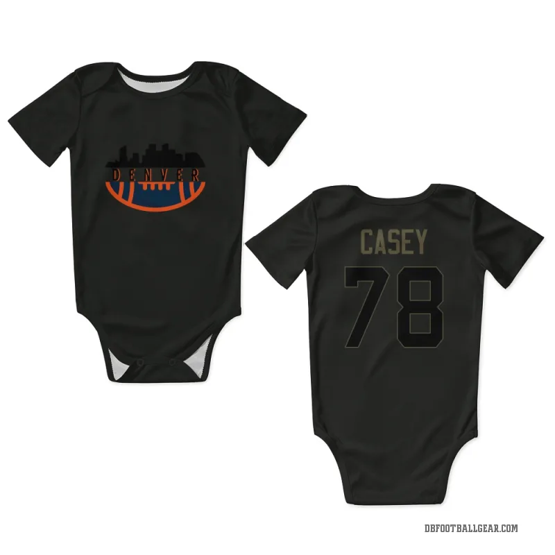 Kage Casey  Black Denver Broncos  Service Newborn & Infant Bodysuit
