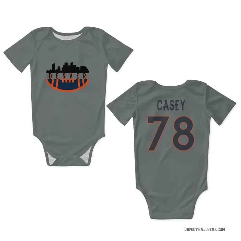 Kage Casey  Gray Denver Broncos  Newborn & Infant Bodysuit