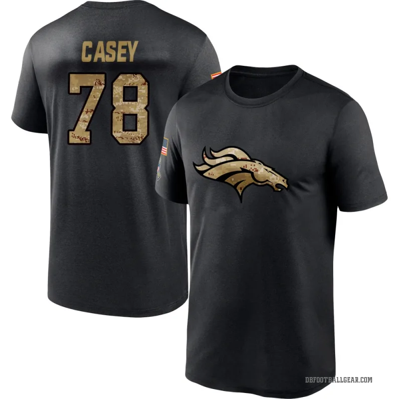 Kage Casey Men's Black Denver Broncos 2020 Salute To Service Performance T-Shirt
