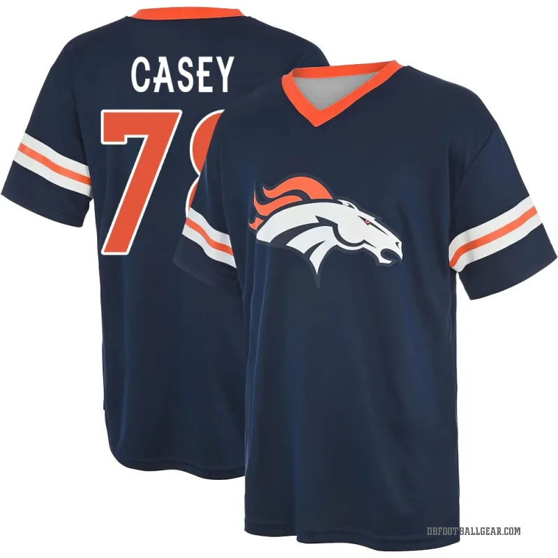 Kage Casey Men's Navy Denver Broncos Game Day V-Neck T-Shirt