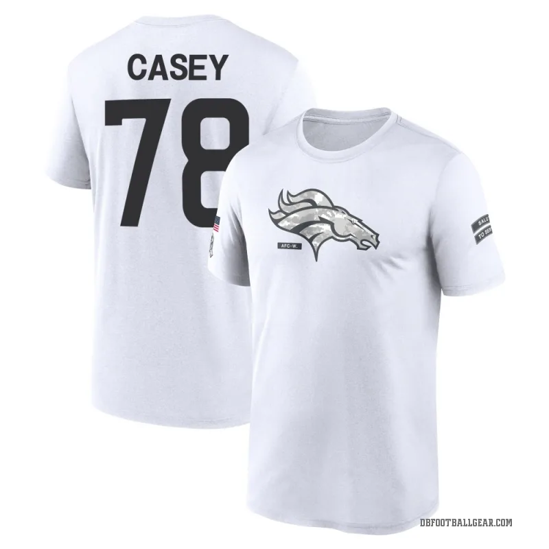 Kage Casey Men's White Denver Broncos 2024 Salute to Service Performance T-Shirt
