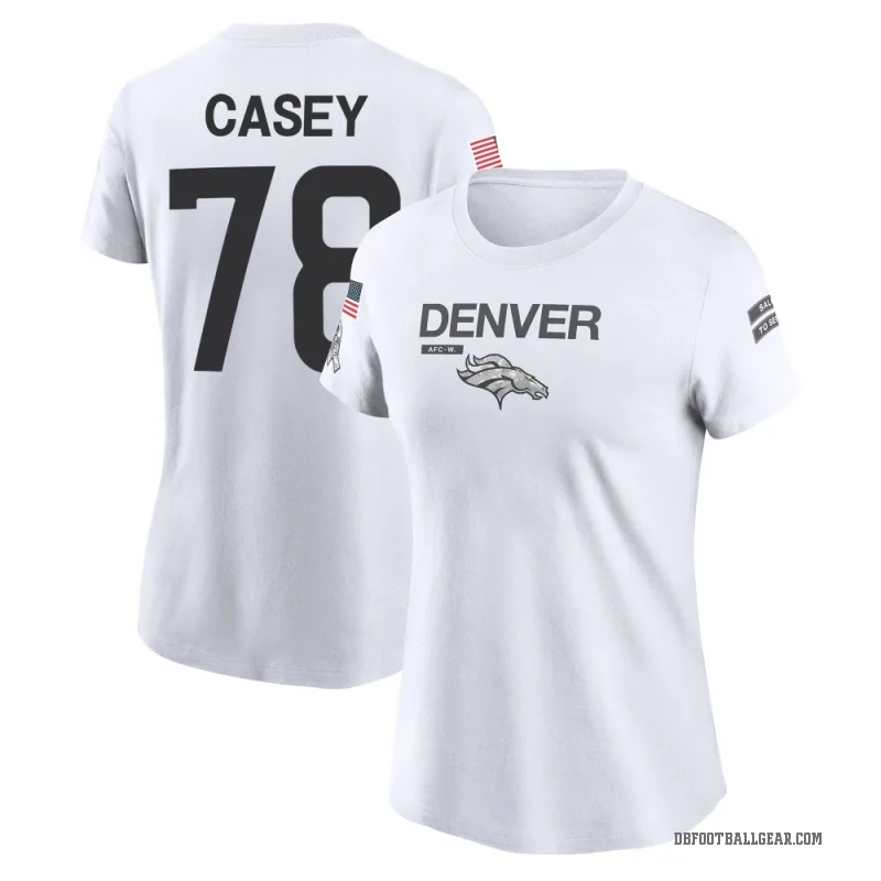 Kage Casey Women's White Denver Broncos 2024 Salute to Service Performance T-Shirt