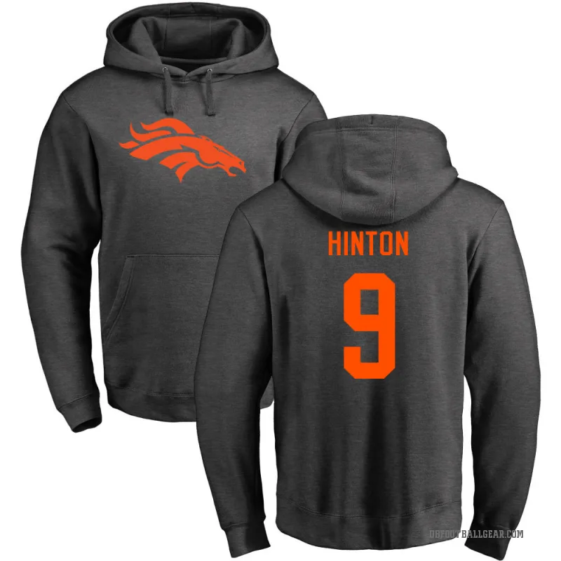 Kendall Hinton Men's Denver Broncos Pro Line by Branded Ash One Color Pullover Hoodie