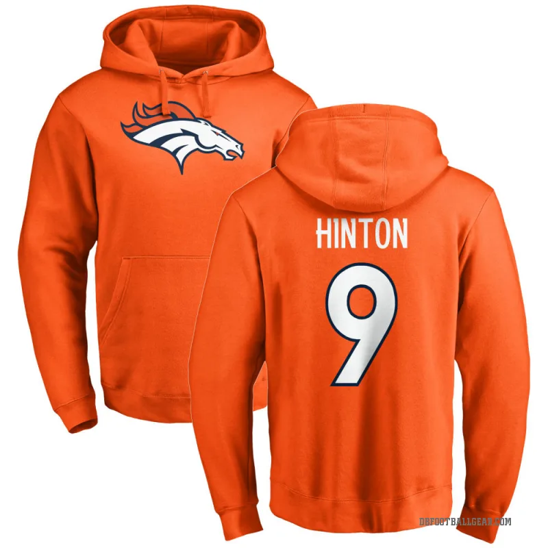 Kendall Hinton Men's Orange Denver Broncos Pro Line Logo Pullover Hoodie