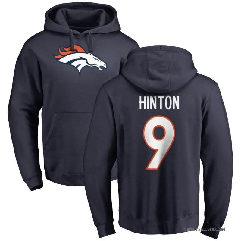 Kendall Hinton Youth Navy Denver Broncos Pro Line Logo Pullover Hoodie