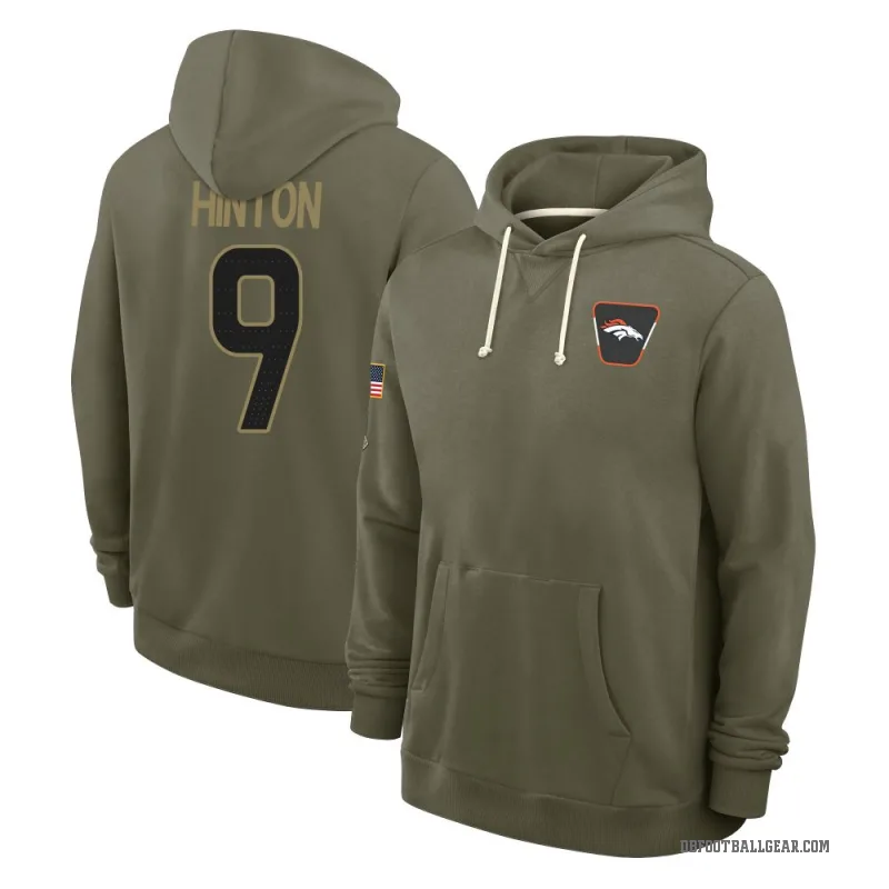 Kendall Hinton Youth Olive Denver Broncos 2025 Salute to Service Hoodie