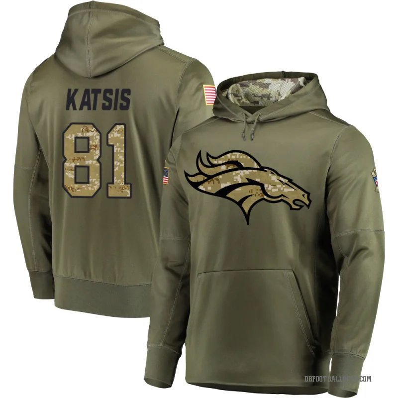 Kolbe Katsis Youth Olive Denver Broncos Salute to Service Pullover Hoodie