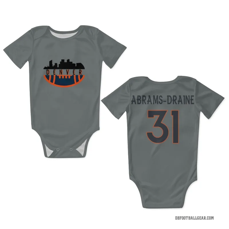 Kris Abrams-Draine  Gray Denver Broncos  Newborn & Infant Bodysuit