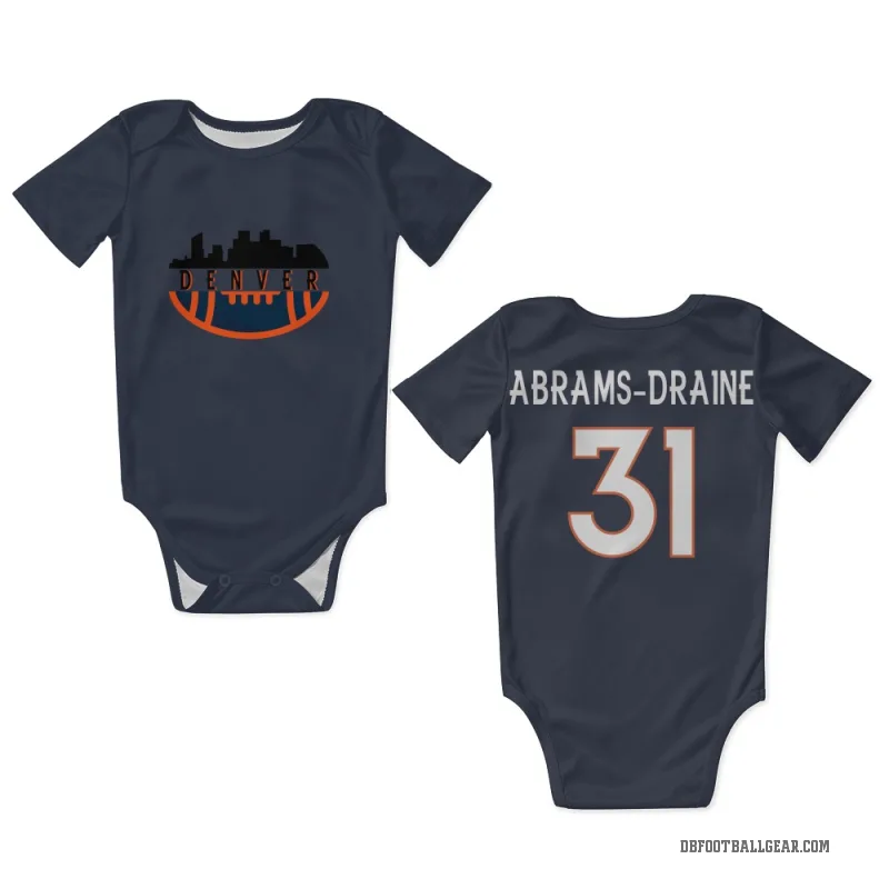 Kris Abrams-Draine  Navy Denver Broncos  Newborn & Infant Bodysuit