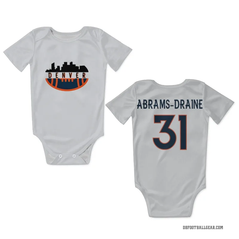 Kris Abrams-Draine  White Denver Broncos  Newborn & Infant Bodysuit