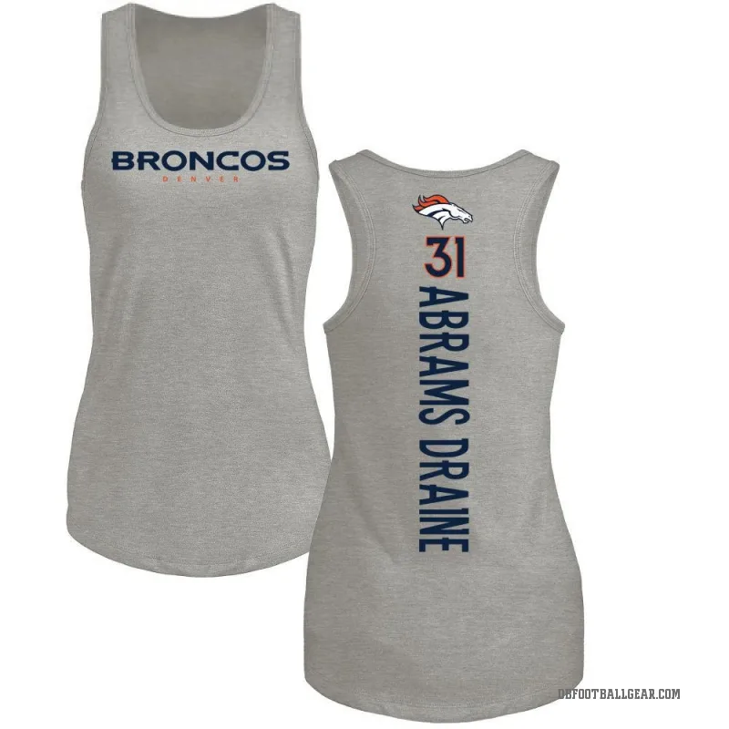 Kris Abrams-Draine Women's Ash Denver Broncos Backer Tank Top -