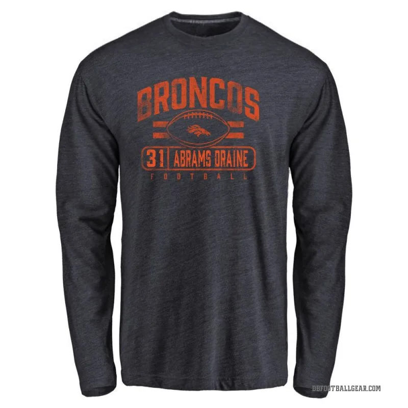 Kris Abrams-Draine Youth Navy Denver Broncos Flanker Long Sleeve T-Shirt -