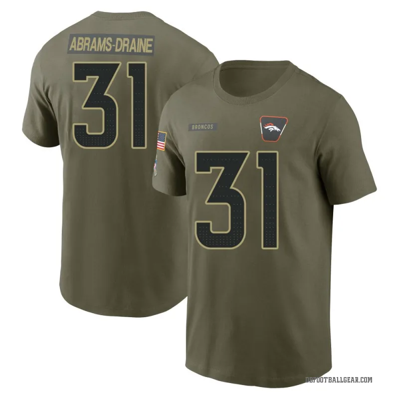 Kris Abrams-Draine Youth Olive Denver Broncos 2025 Salute to Service T-Shirt