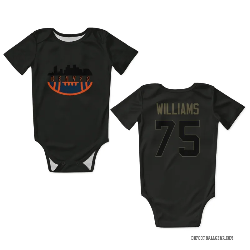 Kristian Williams  Black Denver Broncos  Service Newborn & Infant Bodysuit