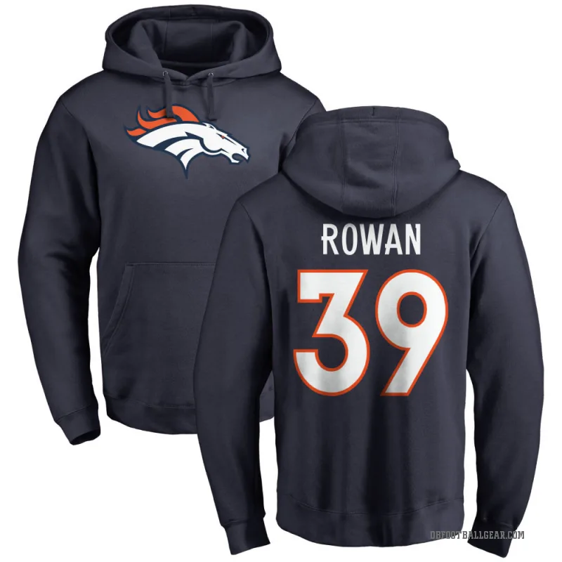 Kyrese Rowan Men's Navy Denver Broncos Pro Line Logo Pullover Hoodie