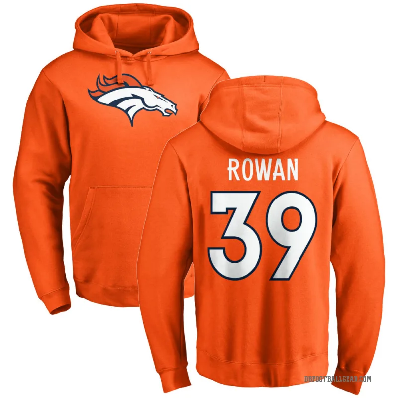 Kyrese Rowan Men's Orange Denver Broncos Pro Line Logo Pullover Hoodie