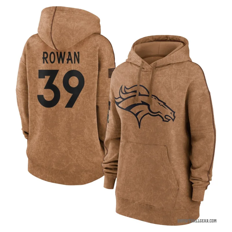 Kyrese Rowan Women's Brown Denver Broncos 2023 Salute To Service Pullover Hoodie
