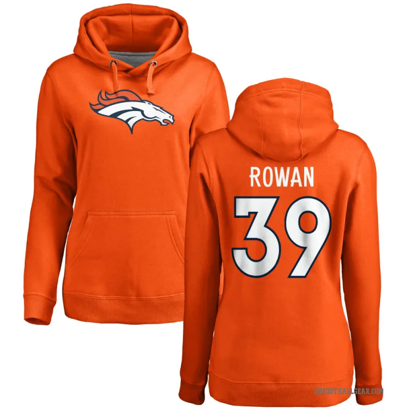 Kyrese Rowan Women's Orange Denver Broncos Pro Line Logo Pullover Hoodie