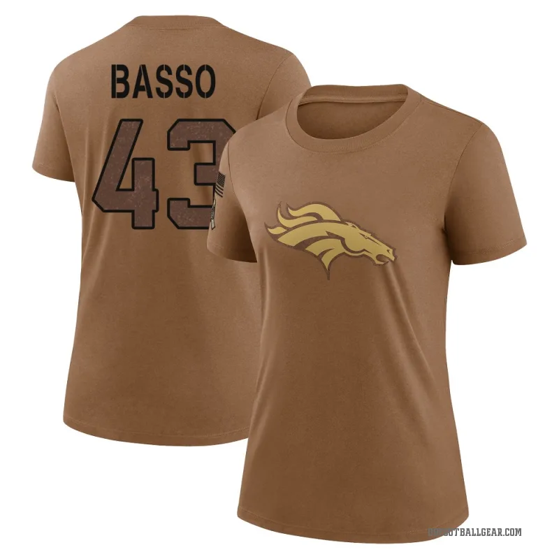 Luke Basso Women's Brown Denver Broncos 2023 Salute To Service Performance T-Shirt