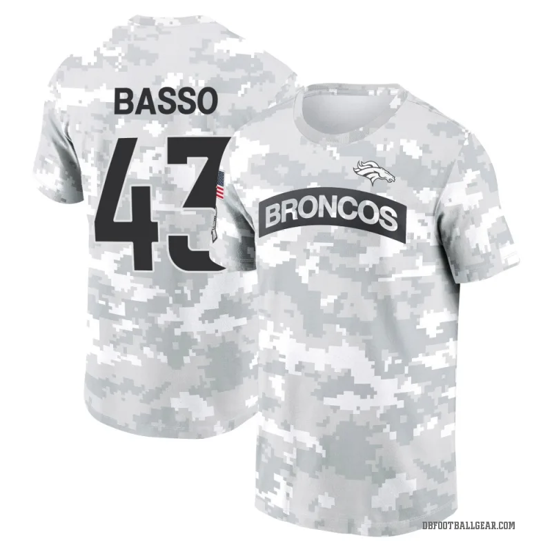 Luke Basso Youth Camo Denver Broncos Arctic 2024 Salute to Service Performance T-Shirt