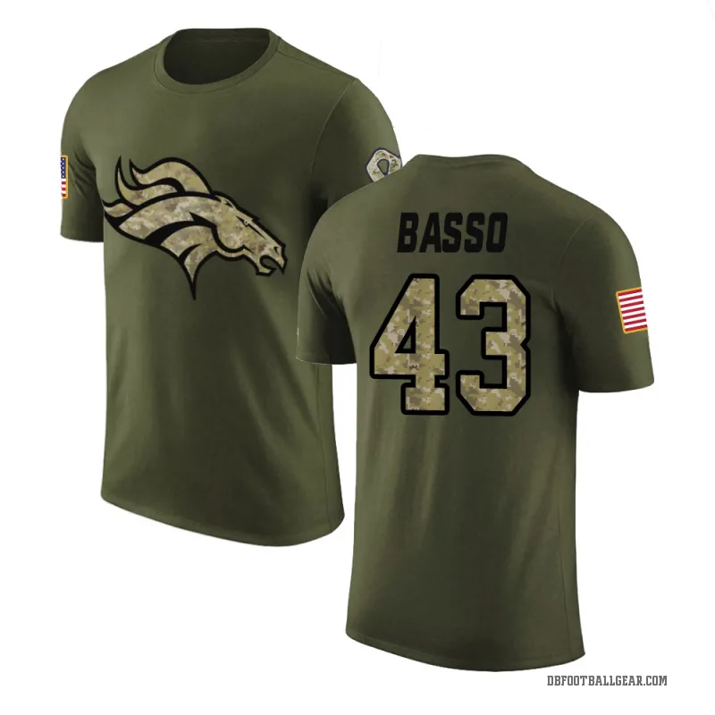 Luke Basso Youth Olive Denver Broncos Salute to Service T-Shirt