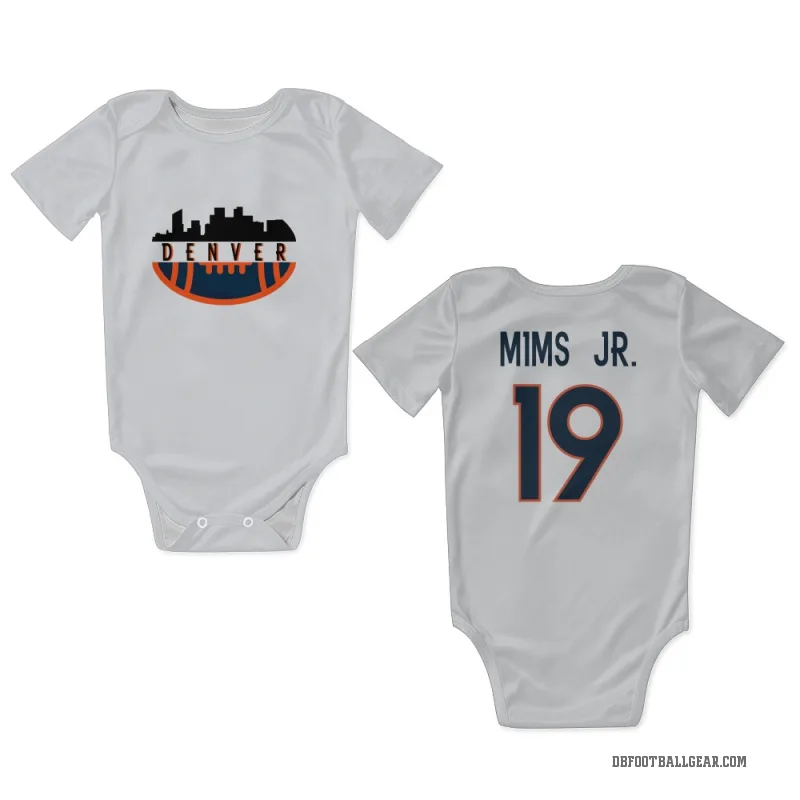 Marvin Mims Jr.  White Denver Broncos  Newborn & Infant Bodysuit