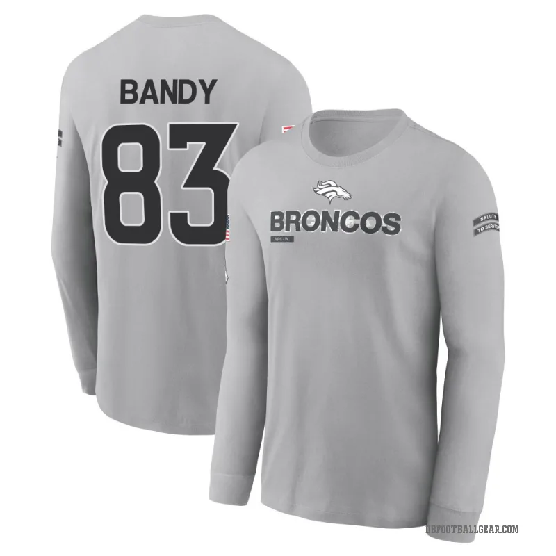 Michael Bandy Men's Gray Denver Broncos 2024 Salute to Service Long Sleeve T-Shirt