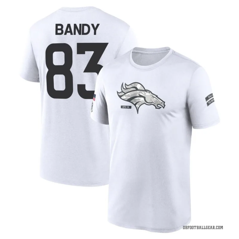 Michael Bandy Men's White Denver Broncos 2024 Salute to Service Performance T-Shirt