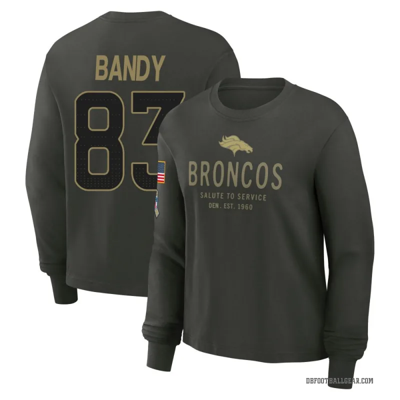Michael Bandy Women's Green Denver Broncos Dark/ 2025 Salute to Service Sideline Long Sleeve T-Shirt