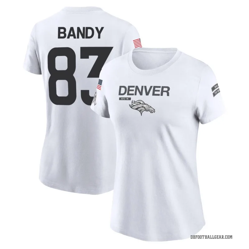 Michael Bandy Women's White Denver Broncos 2024 Salute to Service Performance T-Shirt