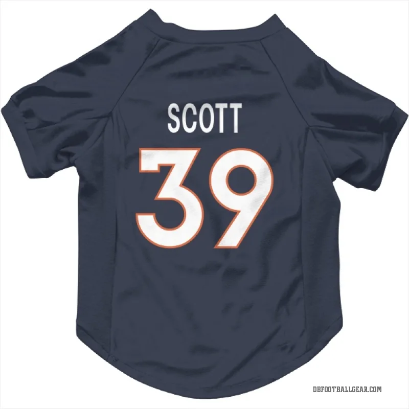 Miles Scott  Navy Denver Broncos  Cat & Dog Pet Jersey