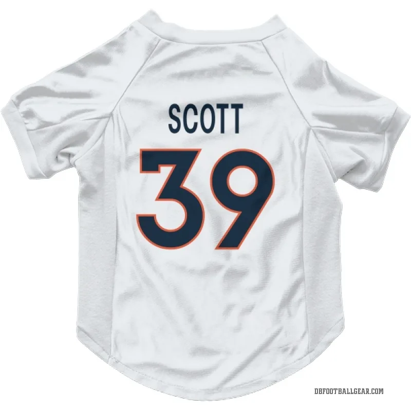 Miles Scott  White Denver Broncos  Cat & Dog Pet Jersey