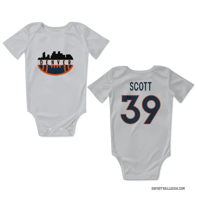 Miles Scott  White Denver Broncos  Newborn & Infant Bodysuit
