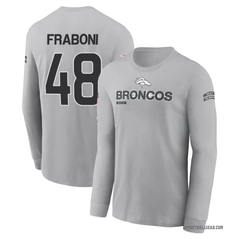 Mitchell Fraboni Men's Gray Denver Broncos 2024 Salute to Service Long Sleeve T-Shirt