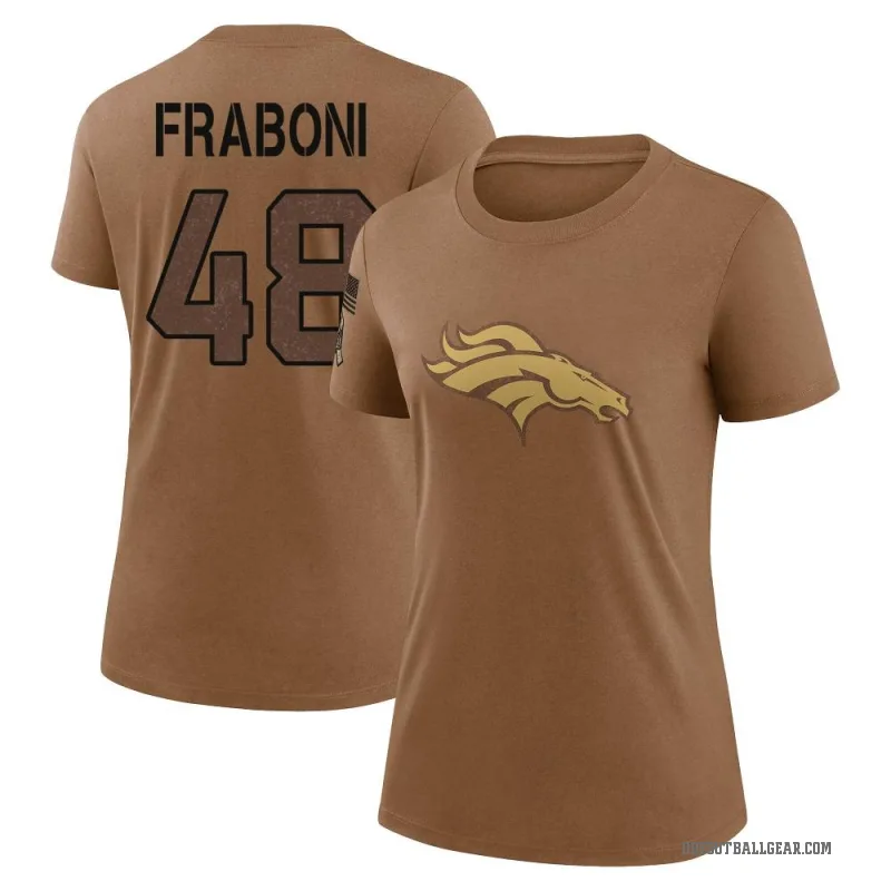Mitchell Fraboni Women's Brown Denver Broncos 2023 Salute To Service Performance T-Shirt