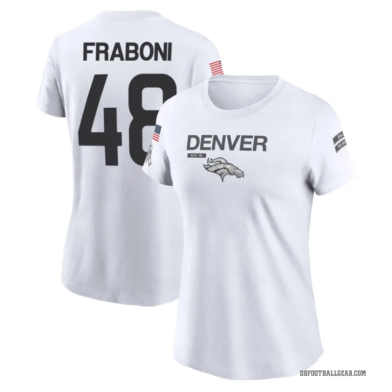 Mitchell Fraboni Women's White Denver Broncos 2024 Salute to Service Performance T-Shirt