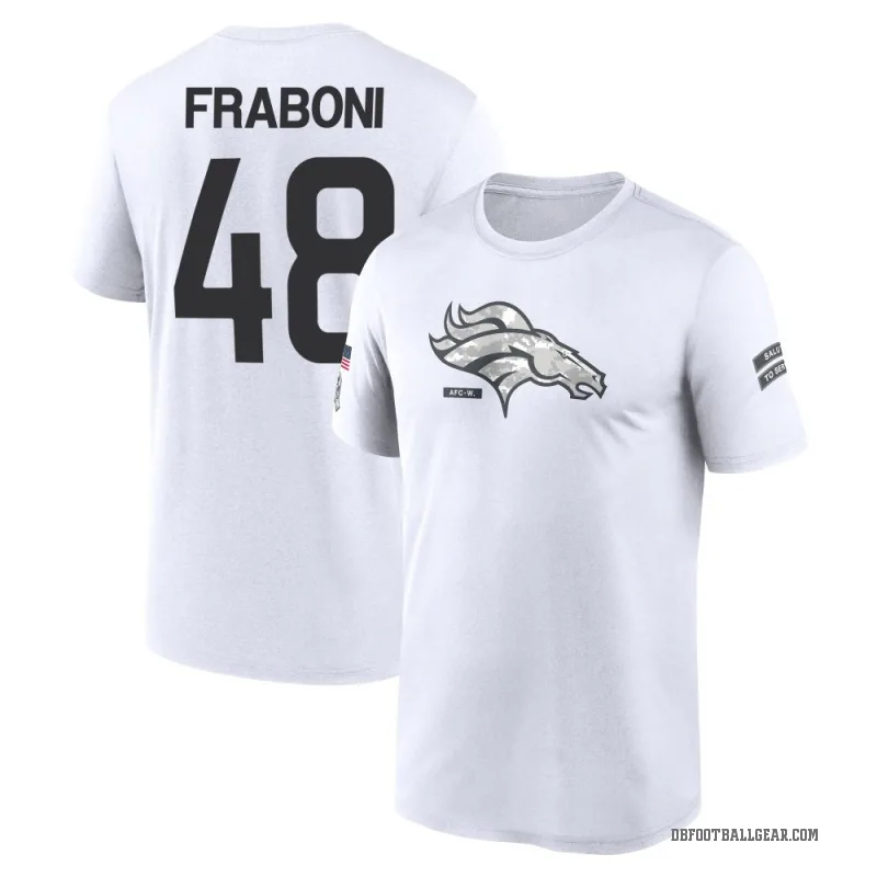 Mitchell Fraboni Youth White Denver Broncos 2024 Salute to Service Performance T-Shirt