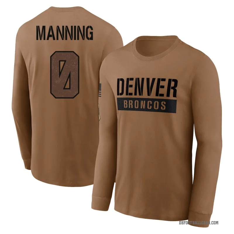 Paul Manning Youth Brown Denver Broncos 2023 Salute To Service Long Sleeve T-Shirt