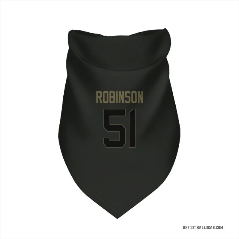 Que Robinson  Black Denver Broncos  Service Cat & Dog Pet Bandana